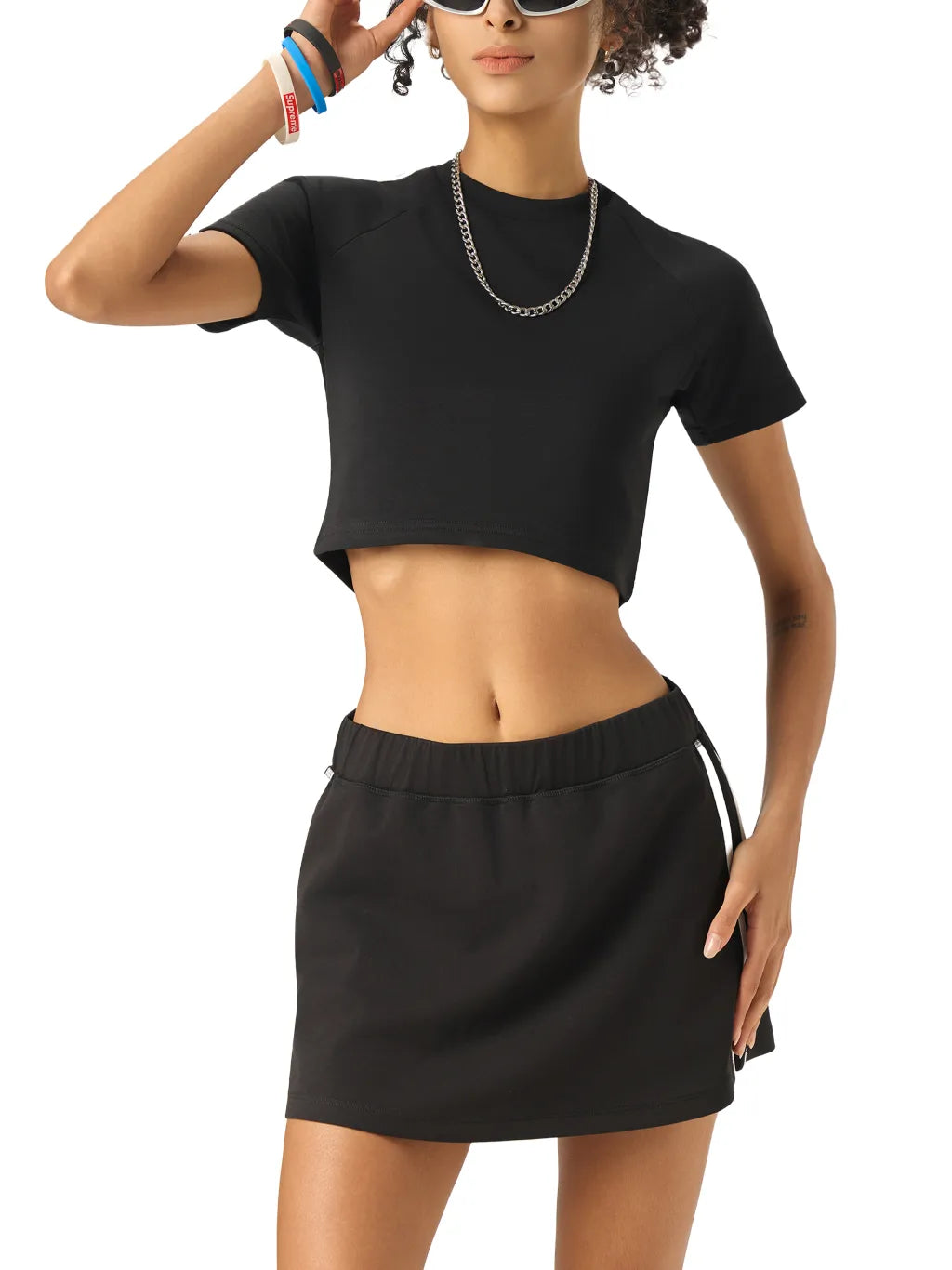 LUXURY TERMINAL - Taped Cooling Performance Crop Top
