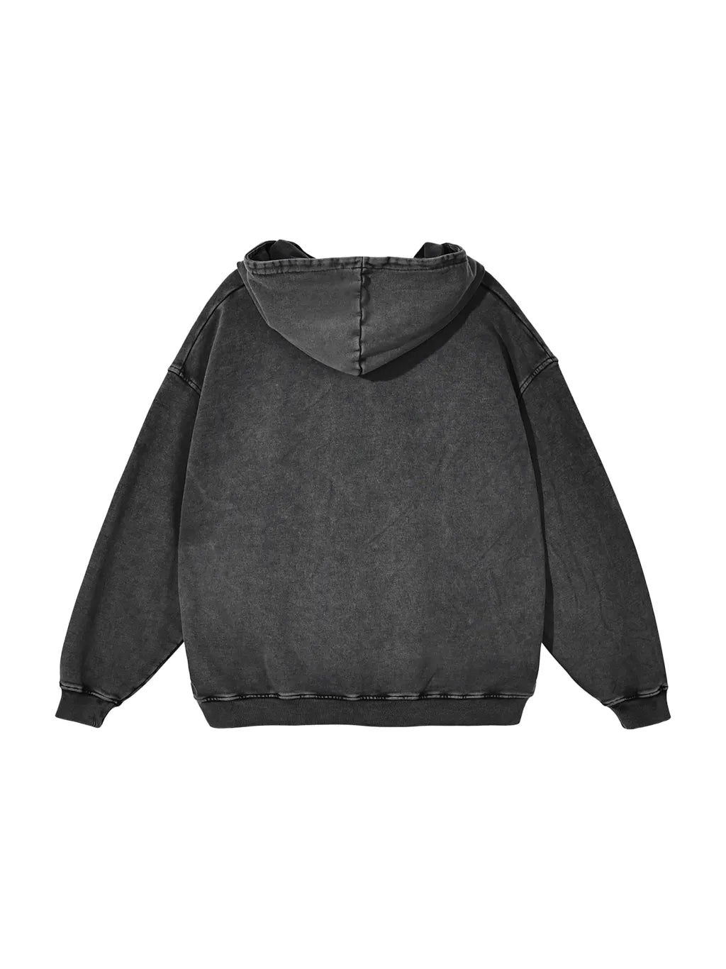 LUXURY TERMINAL - Snow Washed Loose Cotton Hoodie