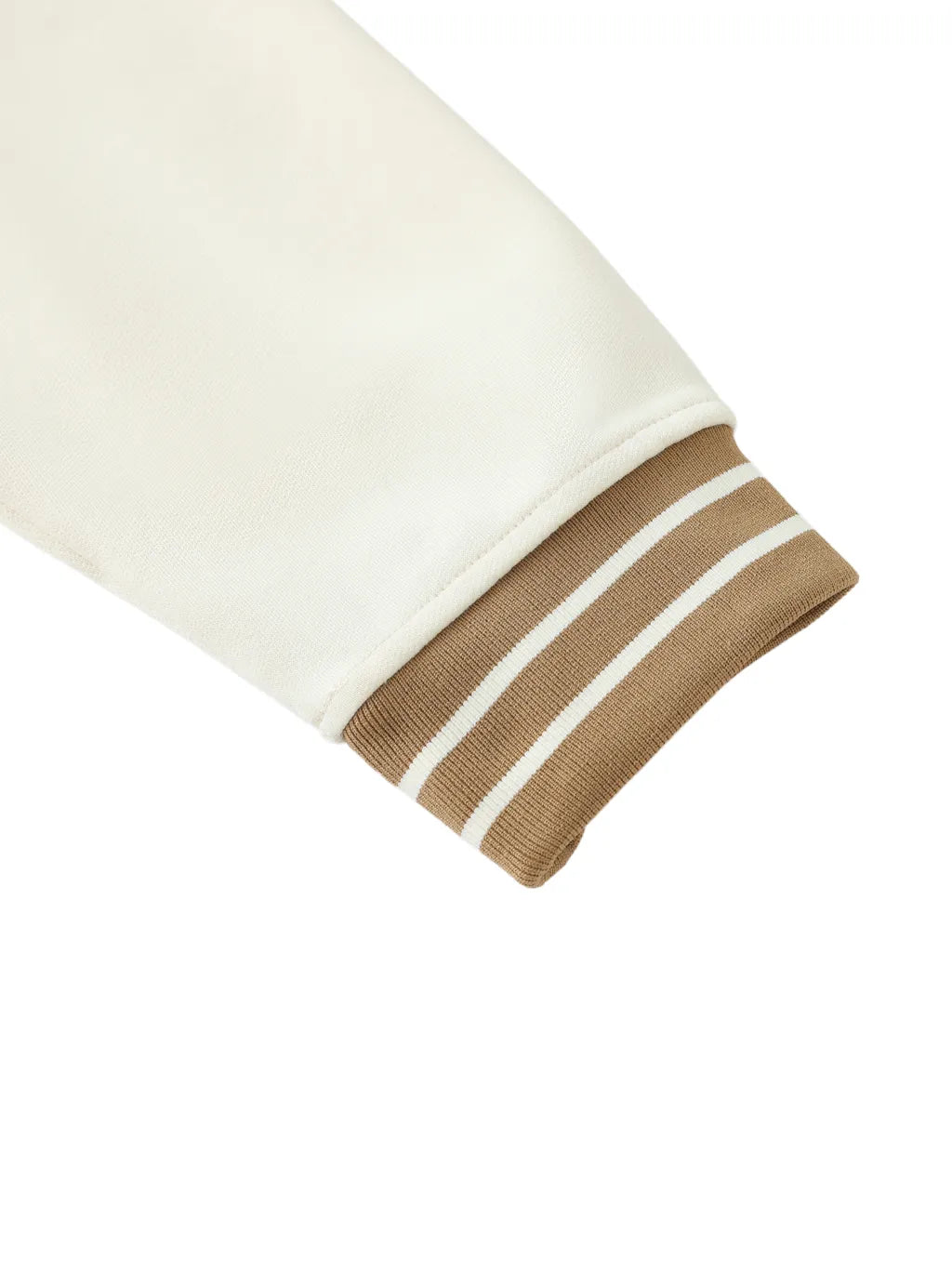 LUXURY TERMINAL - Striped Trim Zip-Up Hoodie
