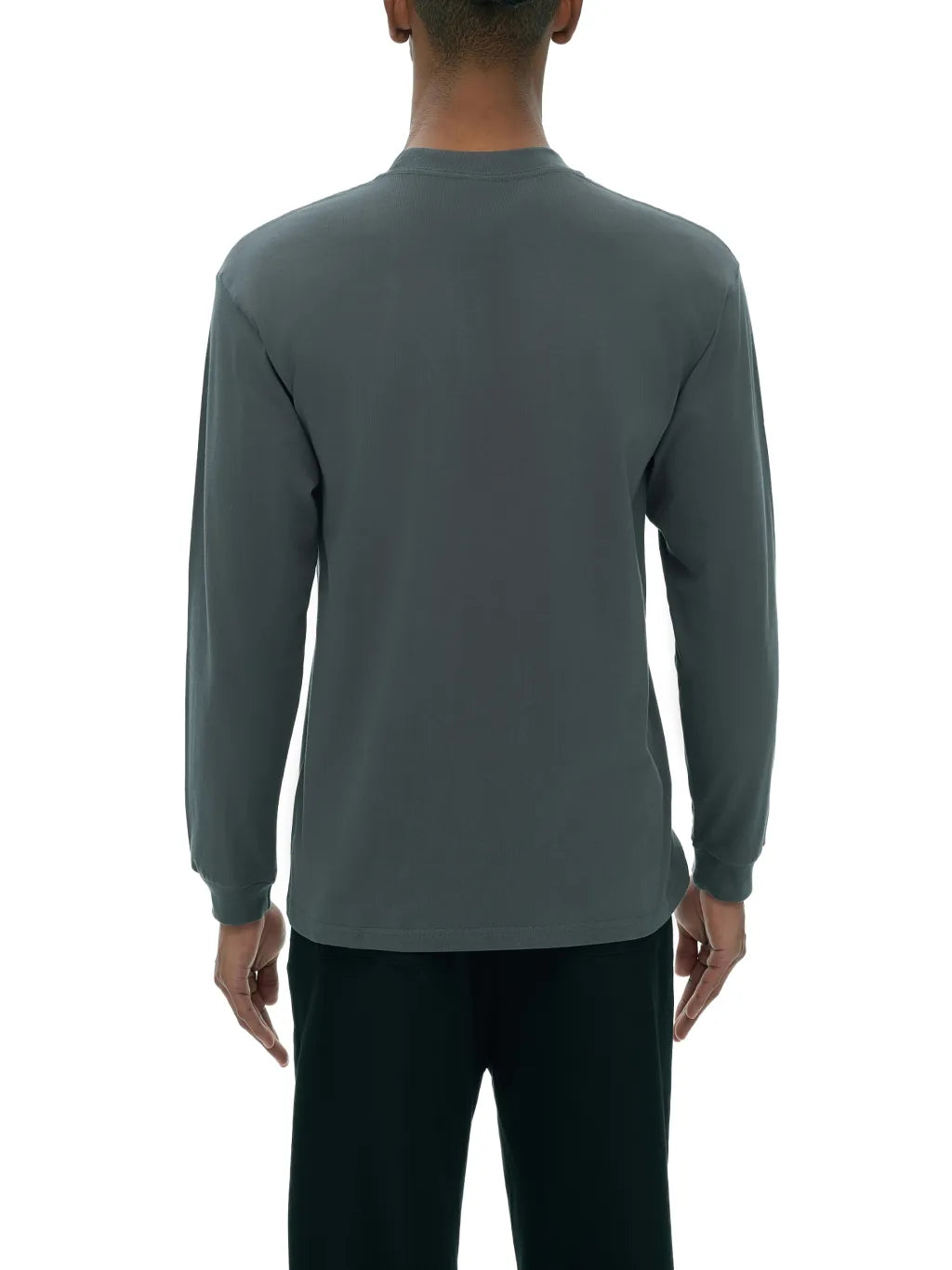 LUXURY TERMINAL - Crew Neck Drop Shoulder Long Sleeve Shirt