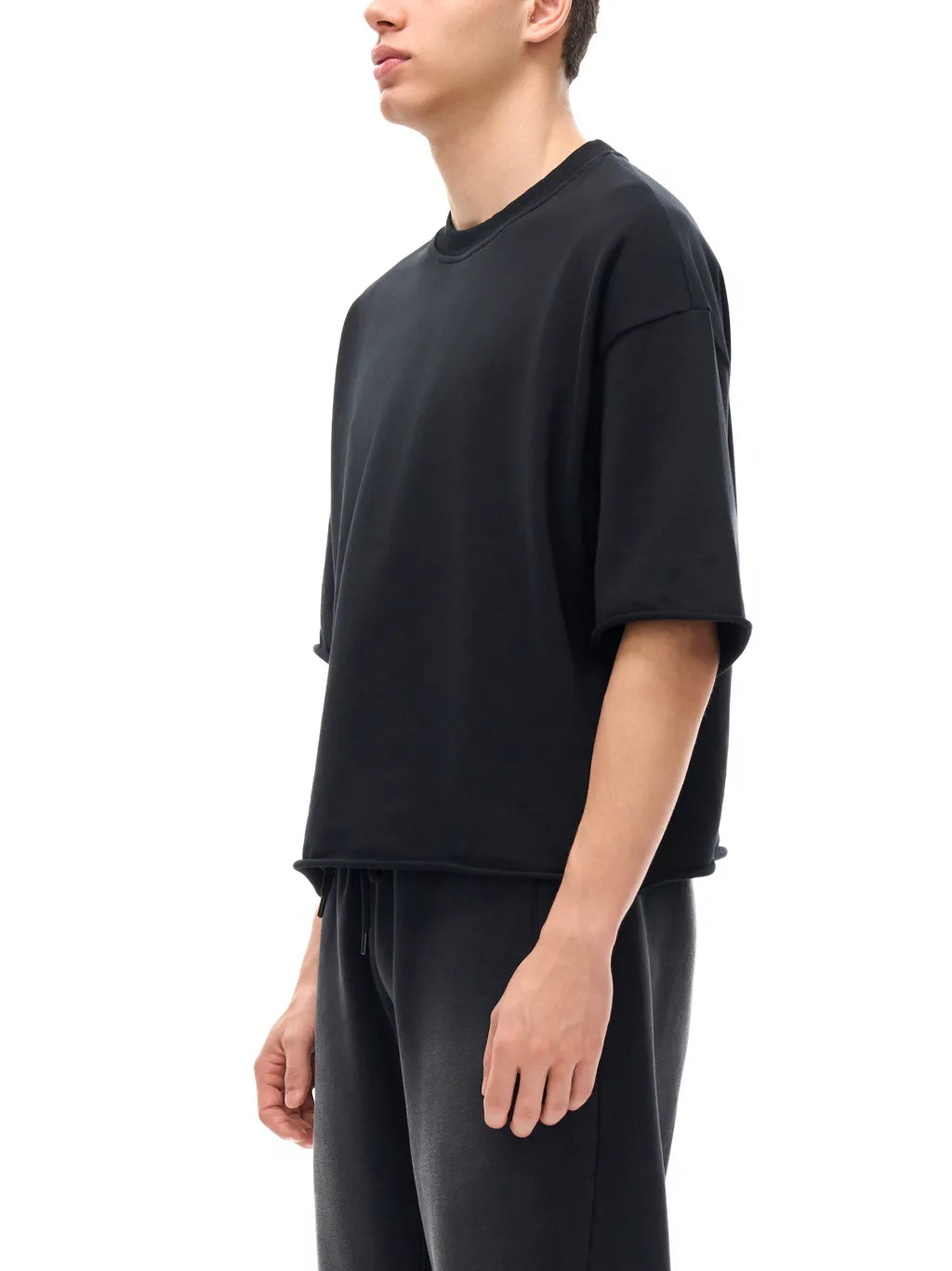 LUXURY TERMINAL - French Terry Raw Edge T-Shirt