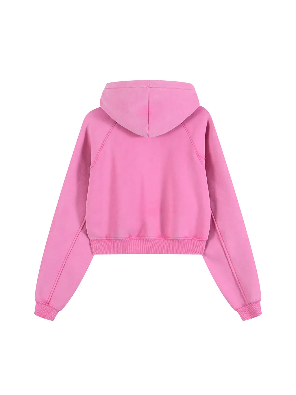 LUXURY TERMINAL - Snow Washed Cropped Hoodie