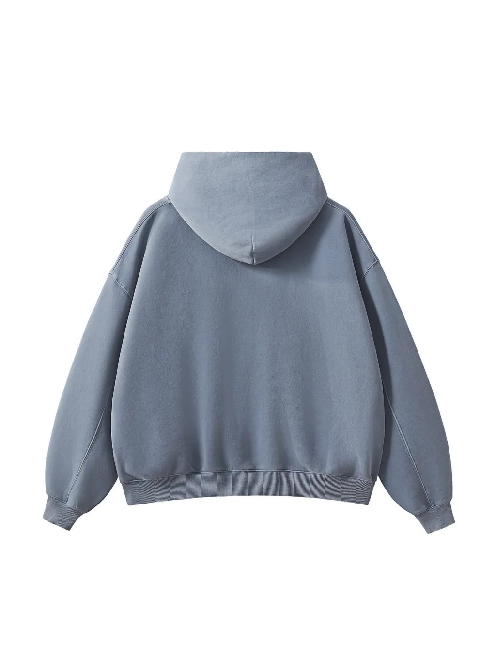 LUXURY TERMINAL - Frayed Enzyme Washed Fleece Hoodie