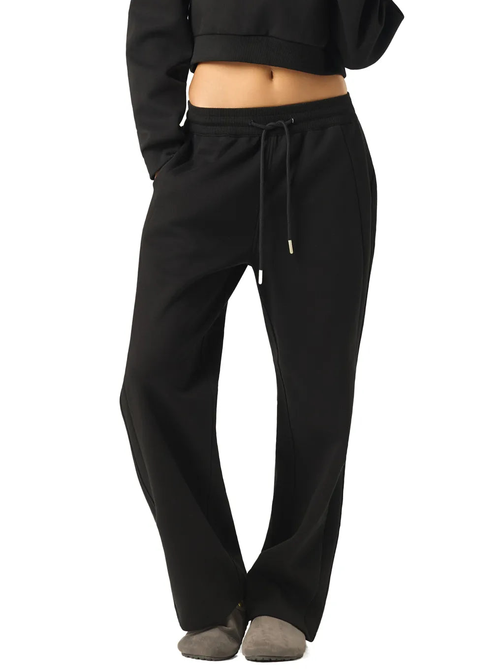 LUXURY TERMINAL - Essential Drawstring Straight-Leg Sweatpants
