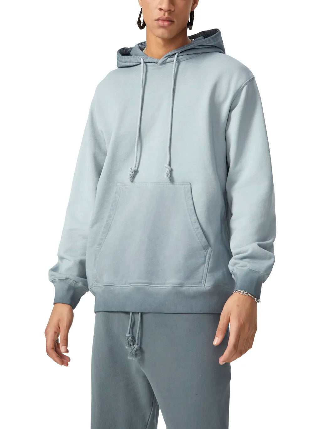 LUXURY TERMINAL - Ombre Stone Washed Colorpointed Hoodie