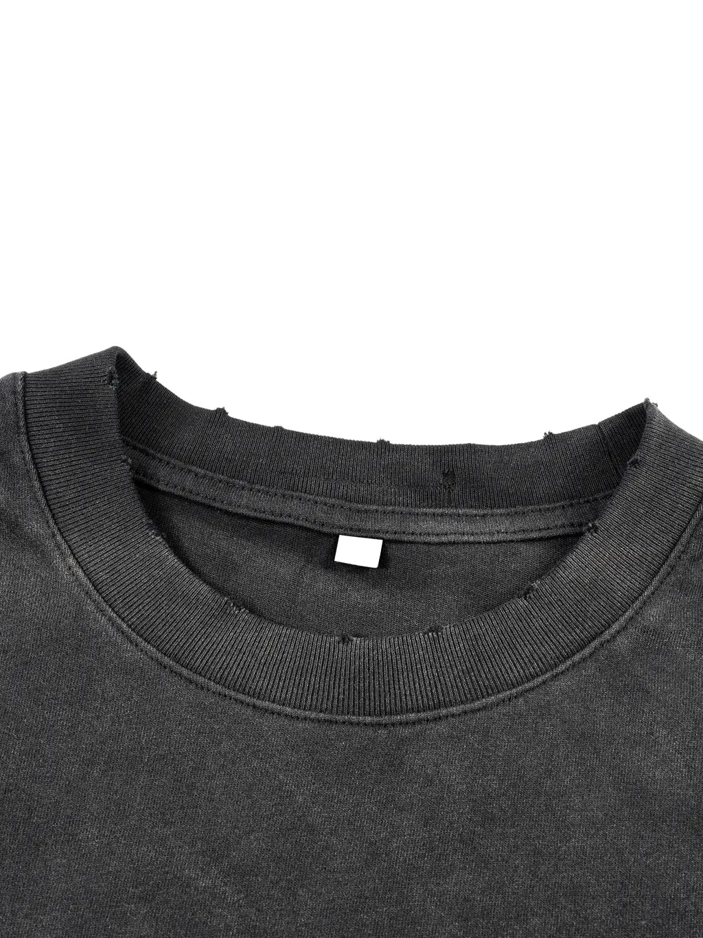LUXURY TERMINAL - Sunfade Hand-Frayed Faux Two-Piece T-Shirt