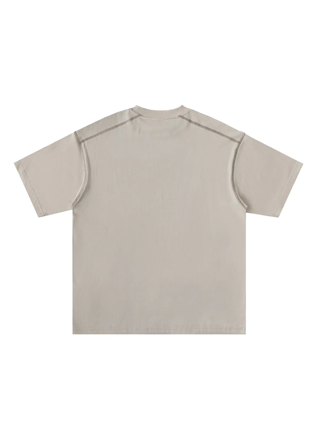 LUXURY TERMINAL - Oversized Contrast-Stitched Cotton Tee