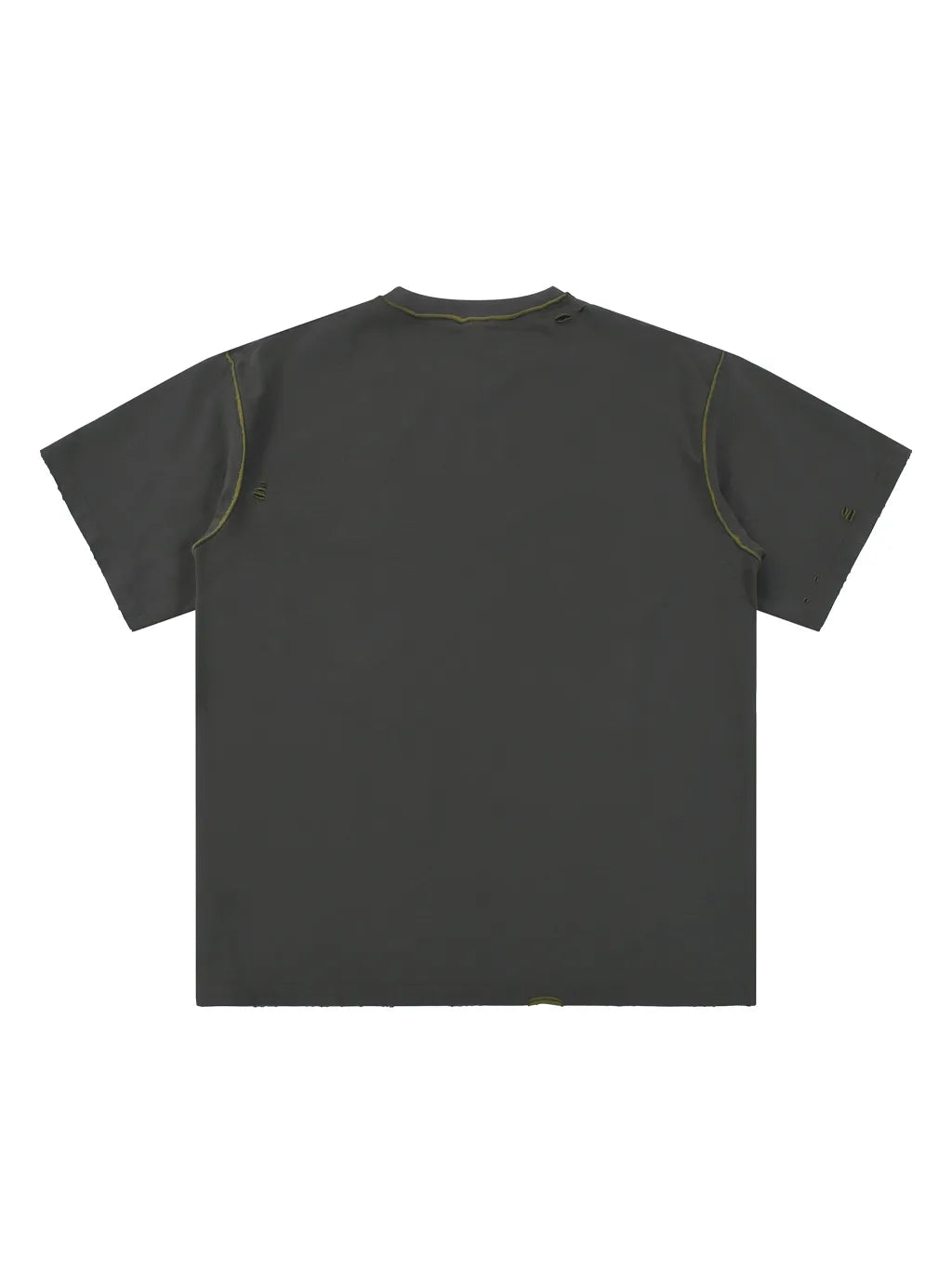 LUXURY TERMINAL - Hand-frayed Reversible T-shirt
