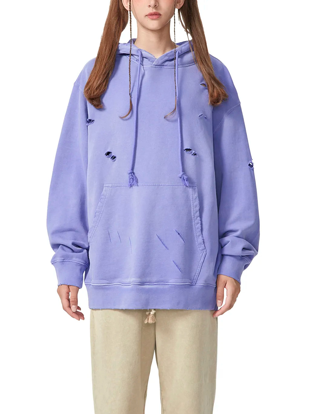 LUXURY TERMINAL - Distressed Vintage Wash Hoodie