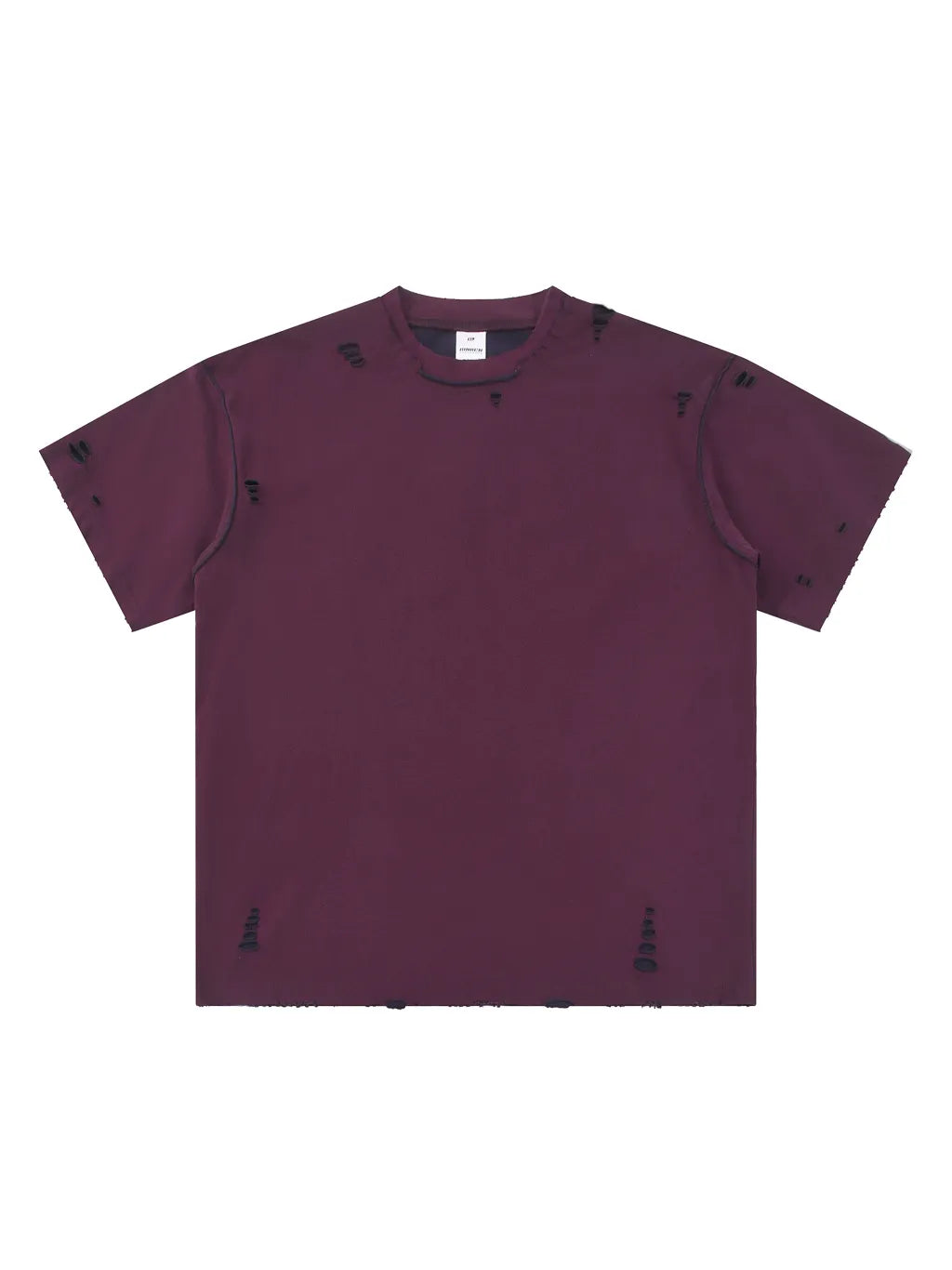 LUXURY TERMINAL - Hand-frayed Reversible T-shirt