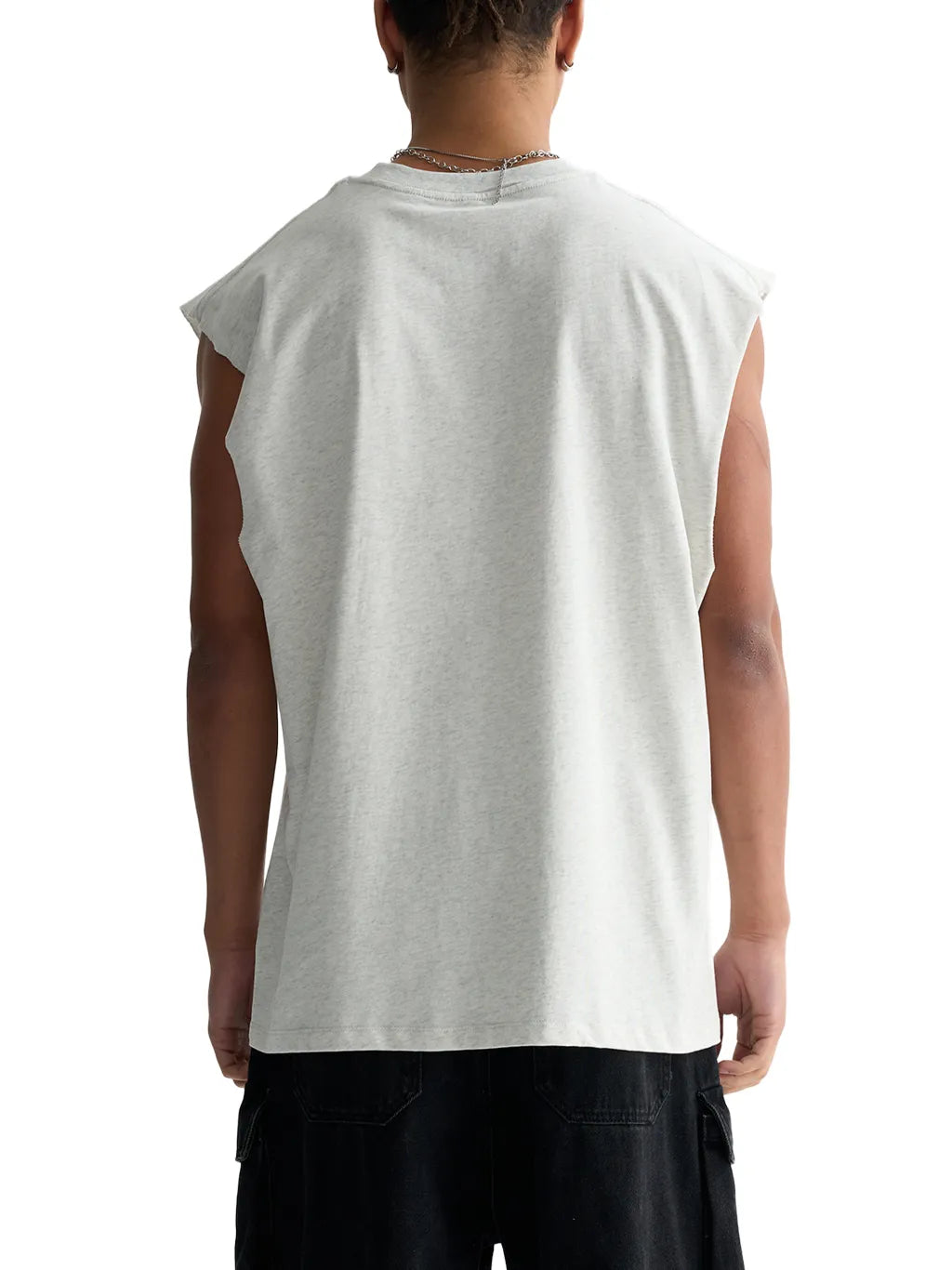 LUXURY TERMINAL - Raw Edge Cotton Tank Top