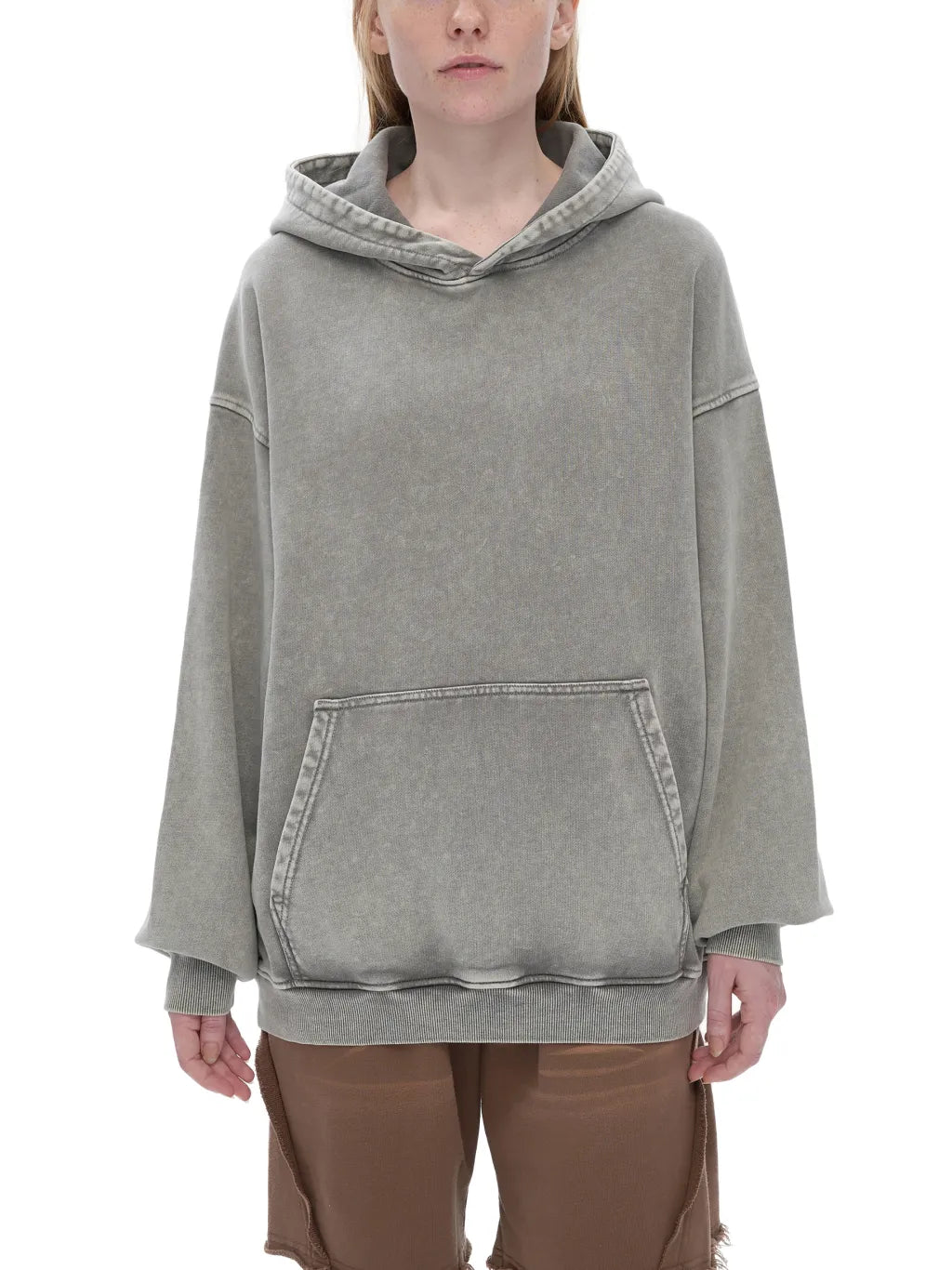 LUXURY TERMINAL - Snow Washed Loose Cotton Hoodie