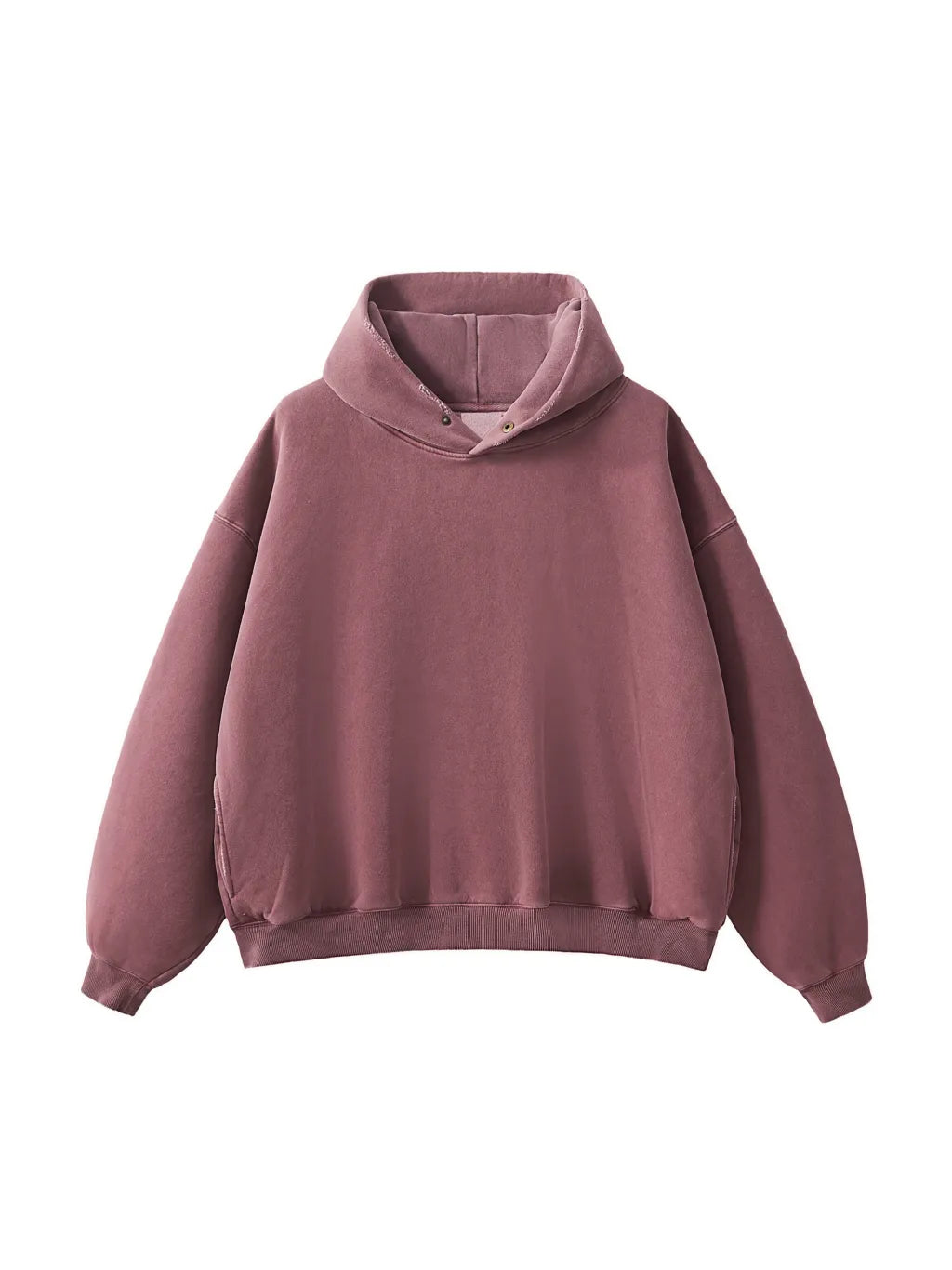 LUXURY TERMINAL - Frayed Enzyme Washed Fleece Hoodie