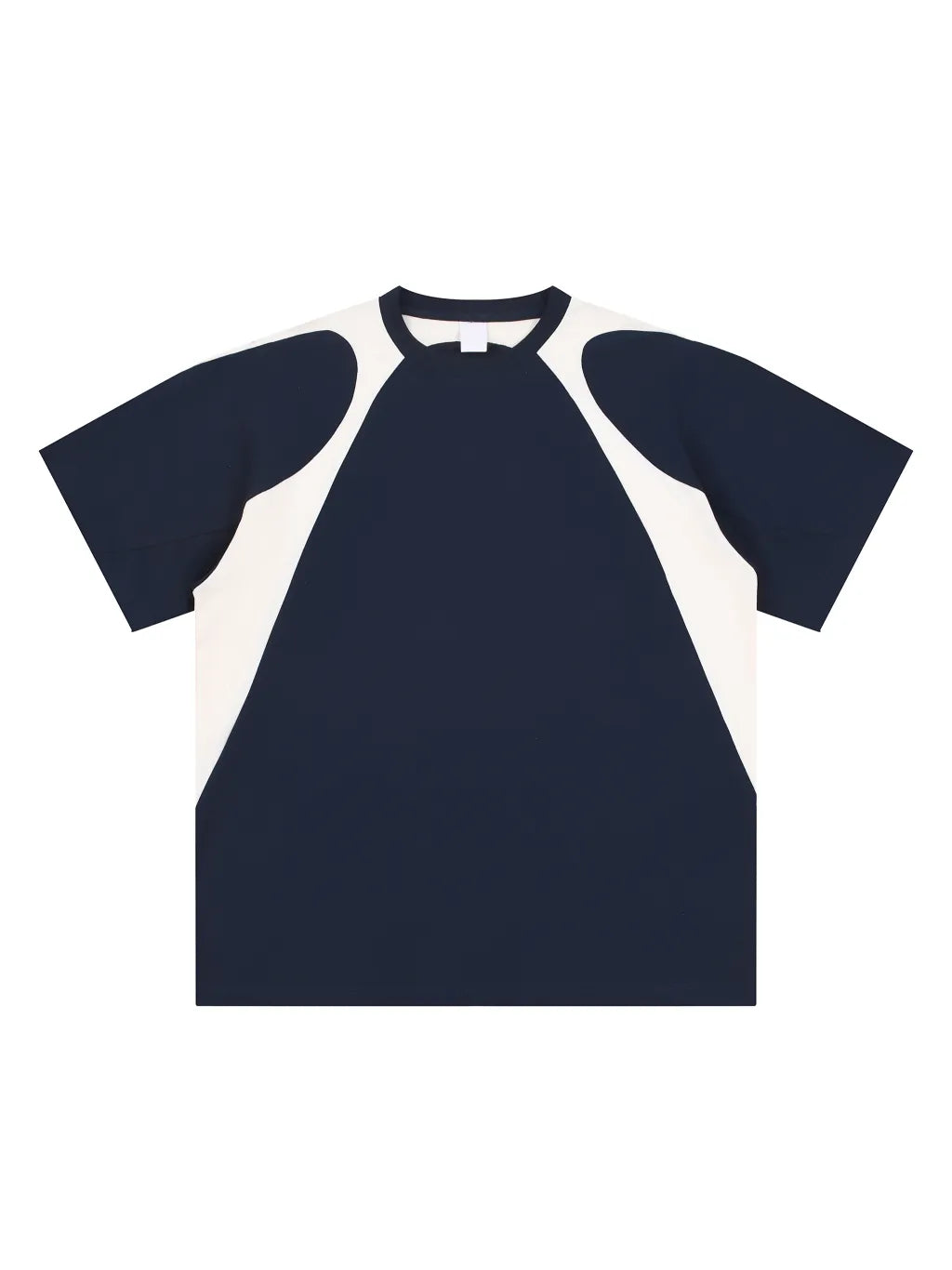 LUXURY TERMINAL - Contrast Panel Cotton T-Shirt