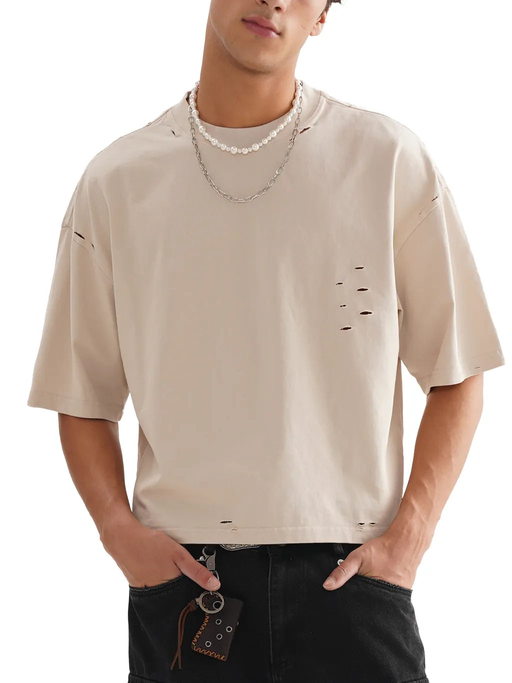 LUXURY TERMINAL - Classic Frayed Boxy Tee