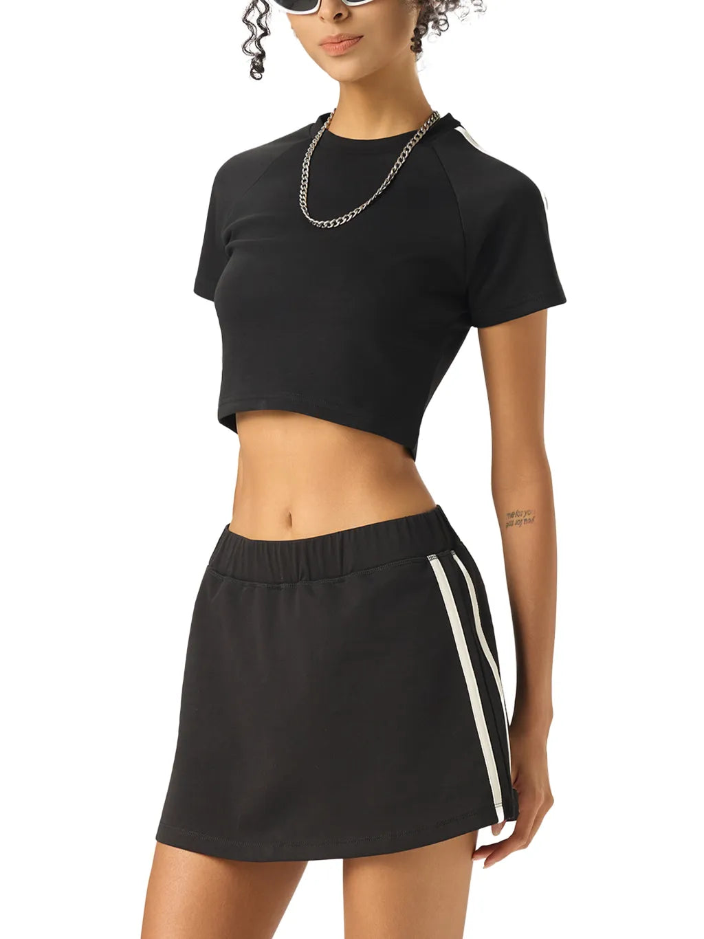 LUXURY TERMINAL - Taped Cooling Performance Crop Top