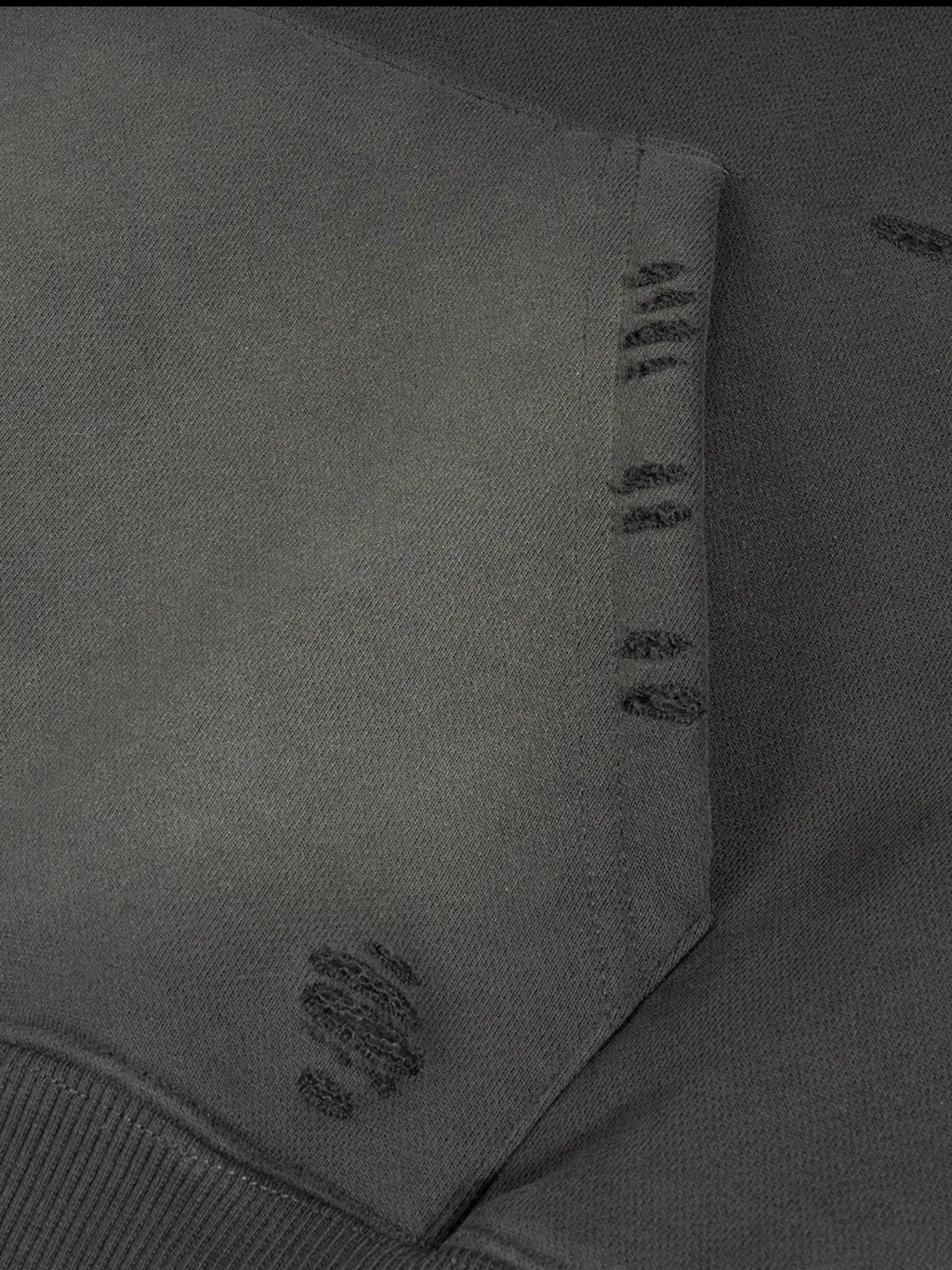 LUXURY TERMINAL - Frayed Sunfade Boxy Fleece Hoodie