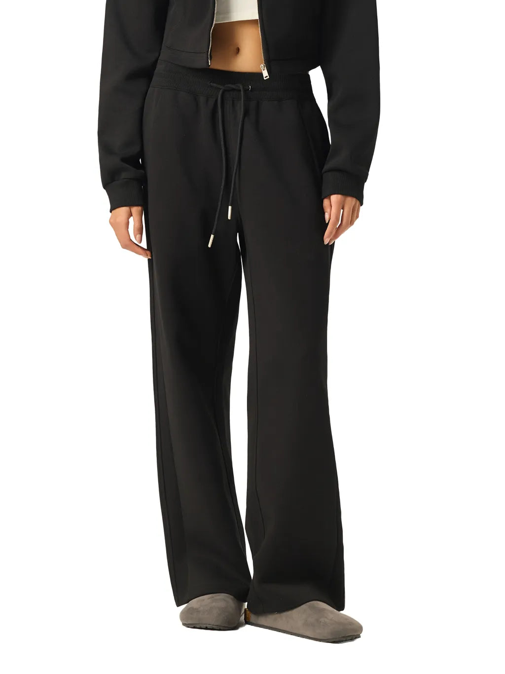 LUXURY TERMINAL - Essential Drawstring Straight-Leg Sweatpants