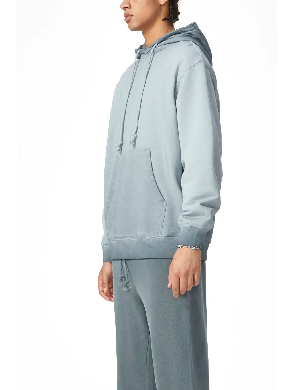 LUXURY TERMINAL - Ombre Stone Washed Colorpointed Hoodie