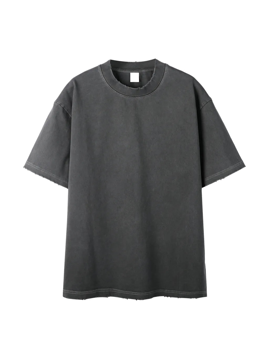 LUXURY TERMINAL - Heavyweight Vintage Washed Frayed T-Shirt
