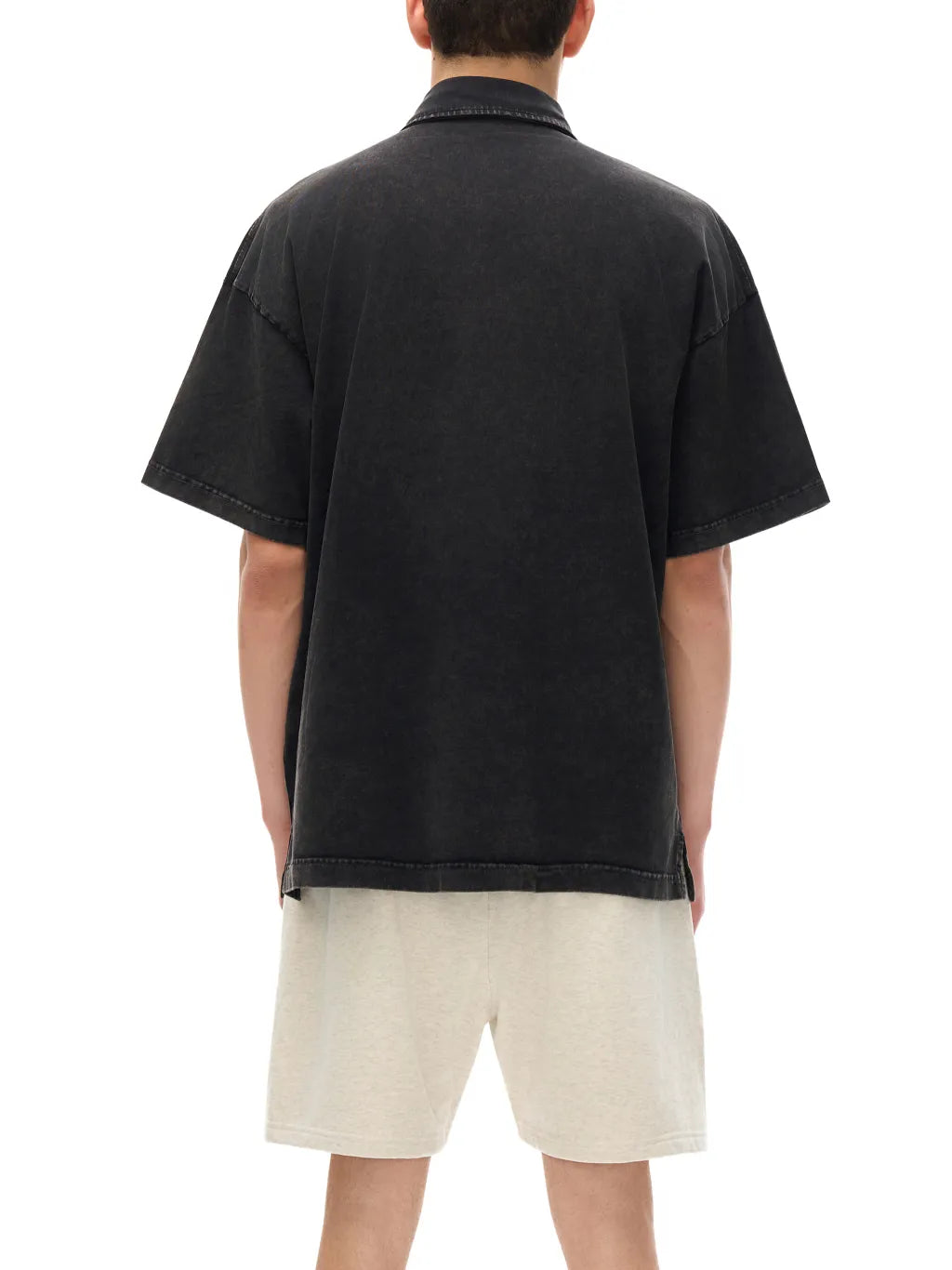 LUXURY TERMINAL - Heavyweight Snow-Washed Polo T-Shirt