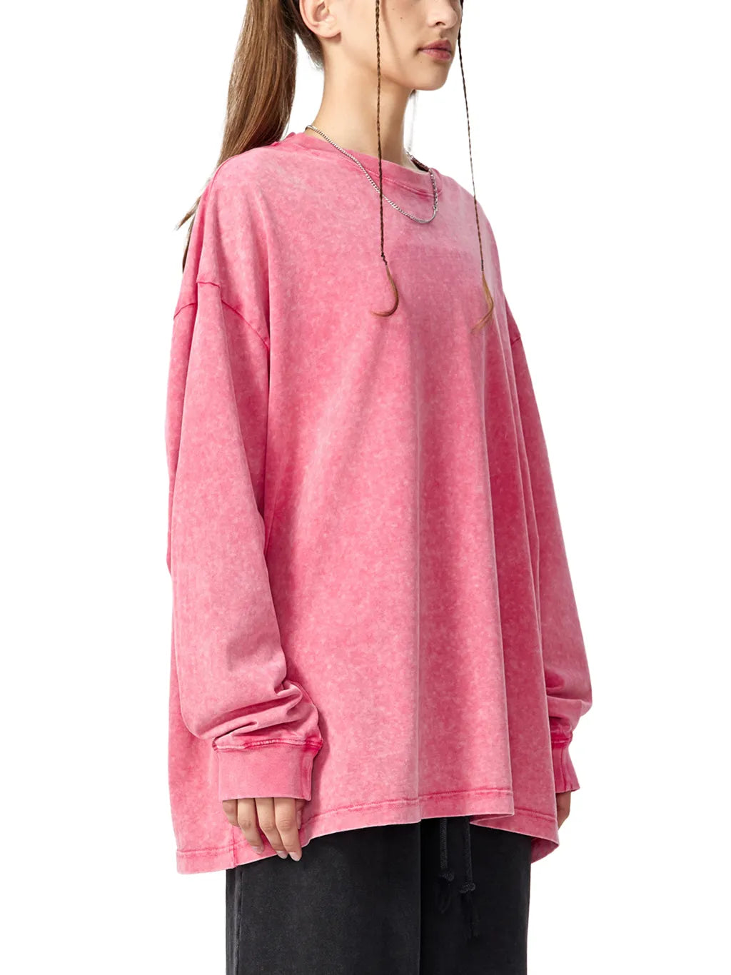 LUXURY TERMINAL - Snow Washed Frayed Edge T-Shirt