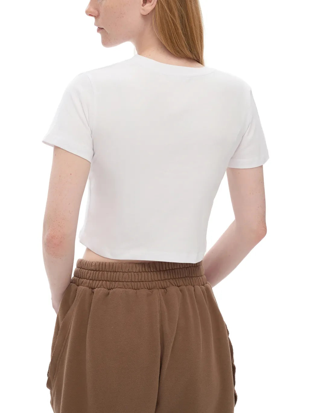 LUXURY TERMINAL - Fitted Crop Cotton T-Shirt