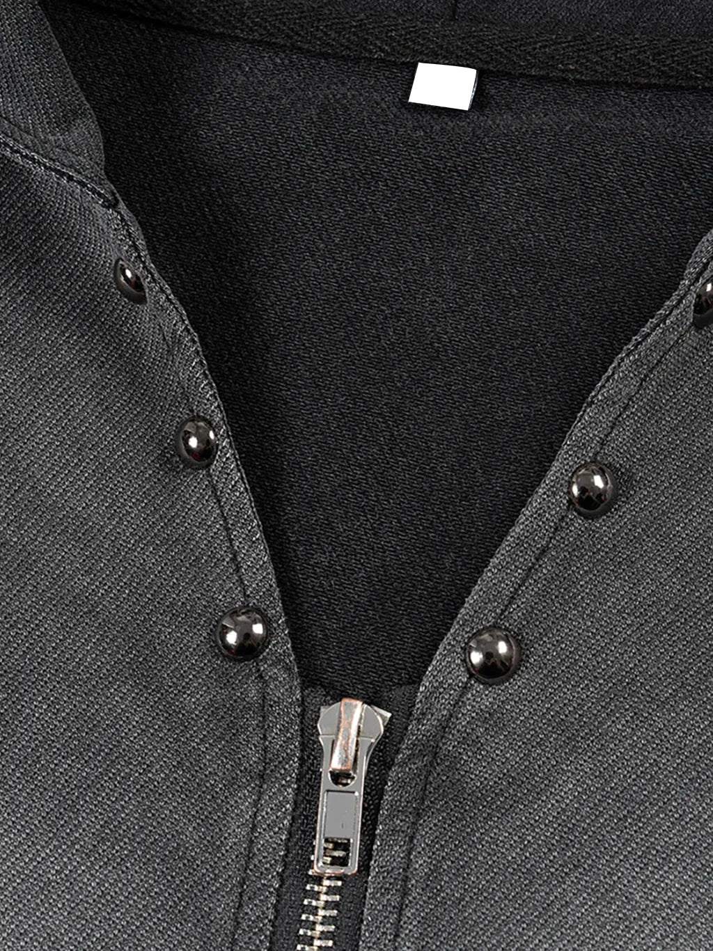 LUXURY TERMINAL - Vintage Washed Zip-Up Hooded Tank Top