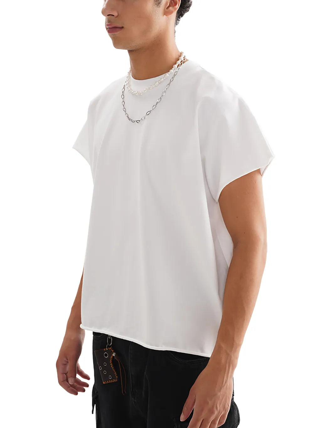 LUXURY TERMINAL - Raw Edge Boxy Non-Shrink T-Shirt