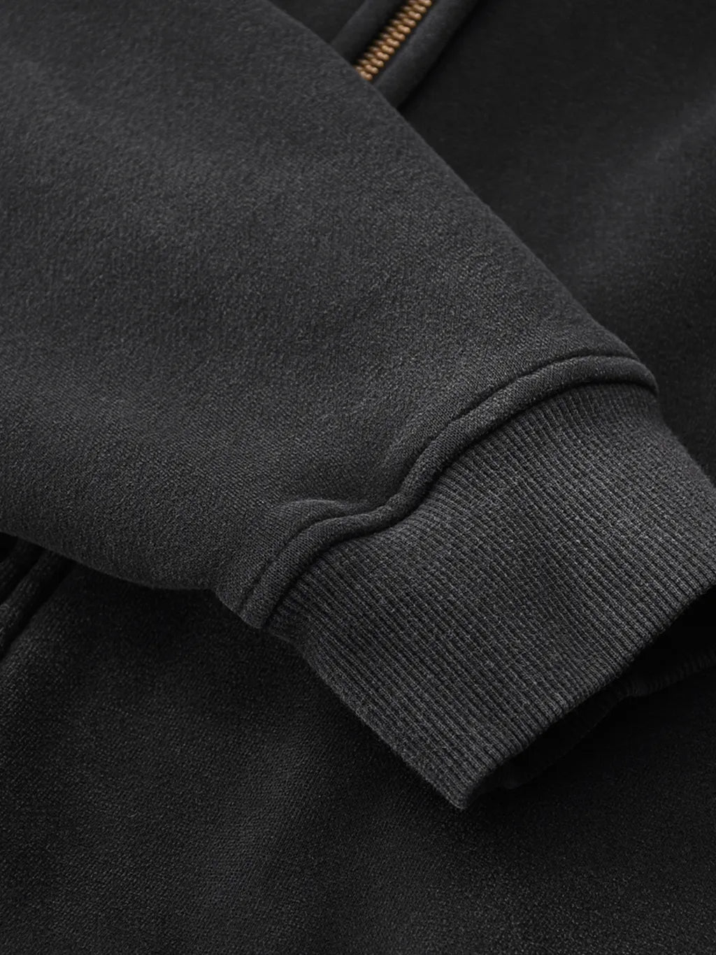 LUXURY TERMINAL - Sunfade Two-way Zipper Boxy Fleece Hoodie