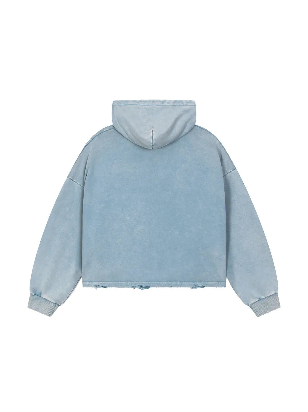 Elevate Your Essentials: The Vintage Washed Frayed-Hem Hoodie