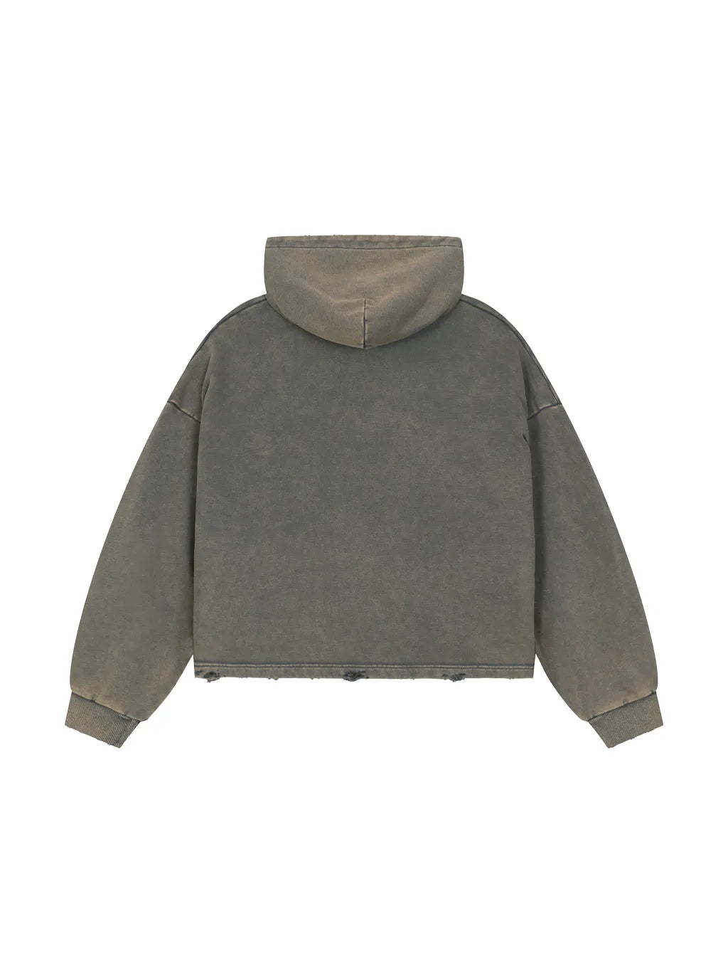 Elevate Your Essentials: The Vintage Washed Frayed-Hem Hoodie