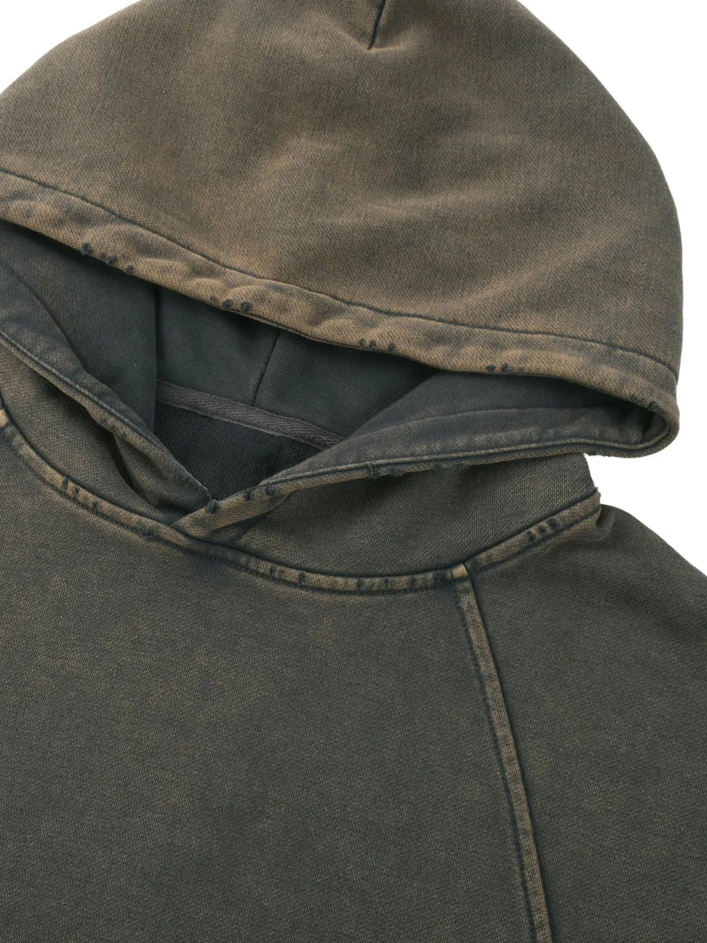 Elevate Your Essentials: The Vintage Washed Frayed-Hem Hoodie