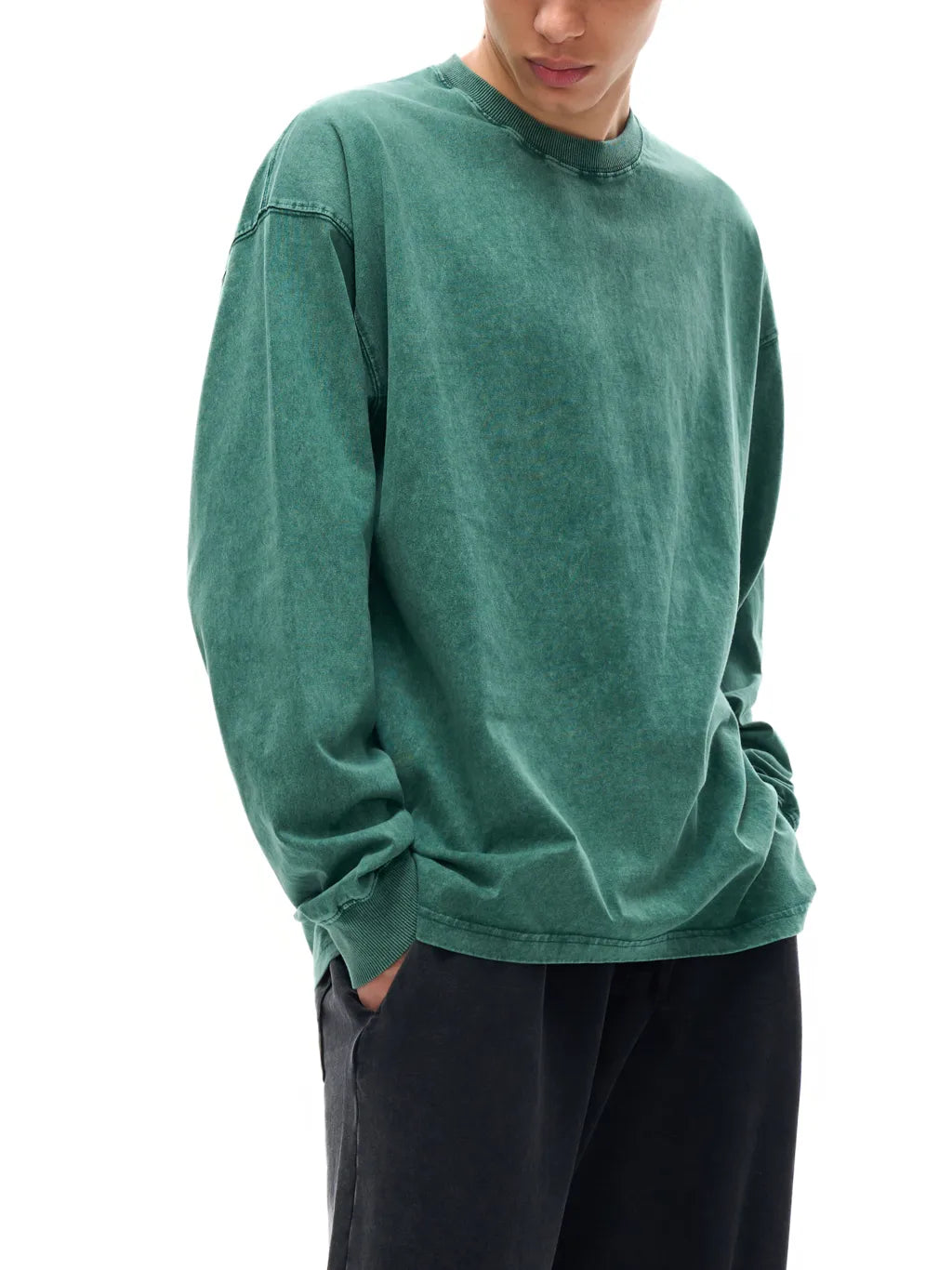 The New Standard of Unprecedented Comfort: The Acid Wash Oversize Long Sleeve T-Shirt for the Elite