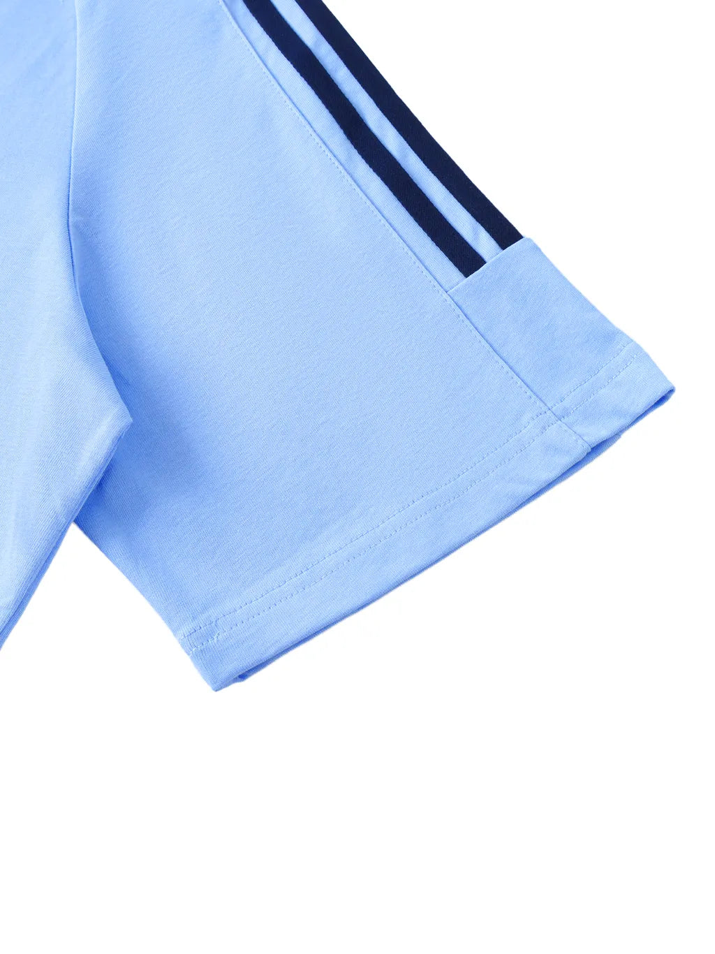 LUXURY TERMINAL - Contrast Tape Crewneck Cotton T-Shirt