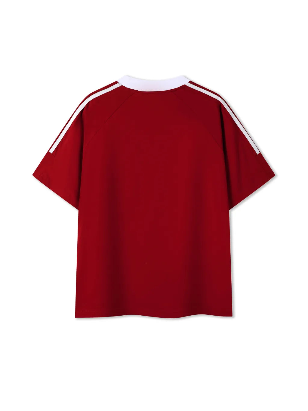 LUXURY TERMINAL - Contrast Tape Crewneck Cotton T-Shirt