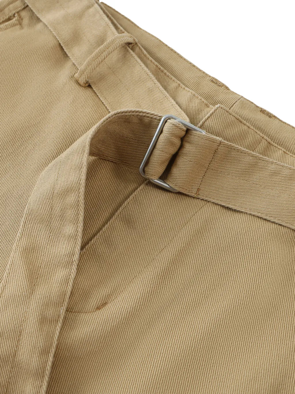Twisted-Seam Belted Curved-Blade Pants: The Epitome of Understated Luxury