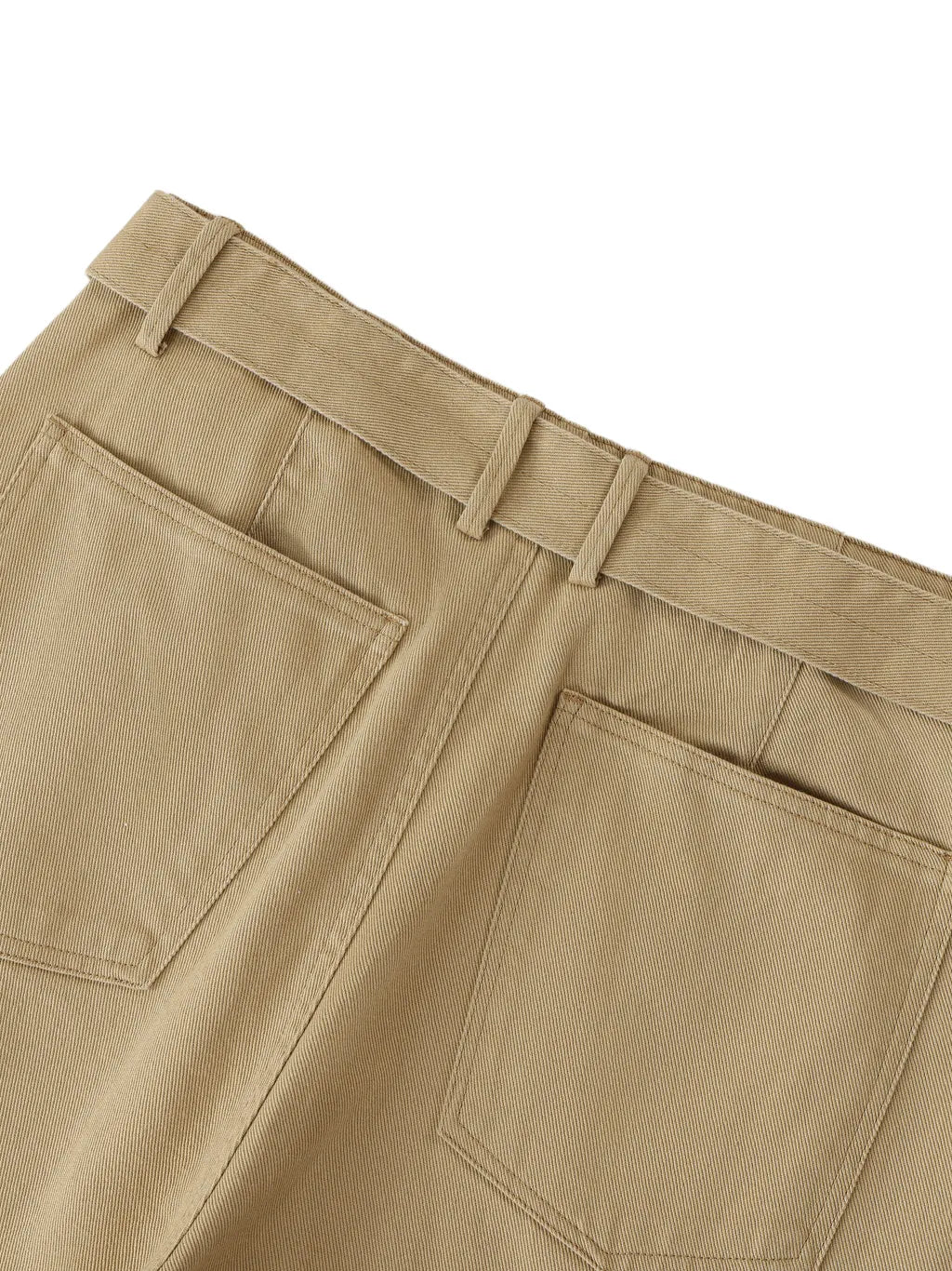 Twisted-Seam Belted Curved-Blade Pants: The Epitome of Understated Luxury
