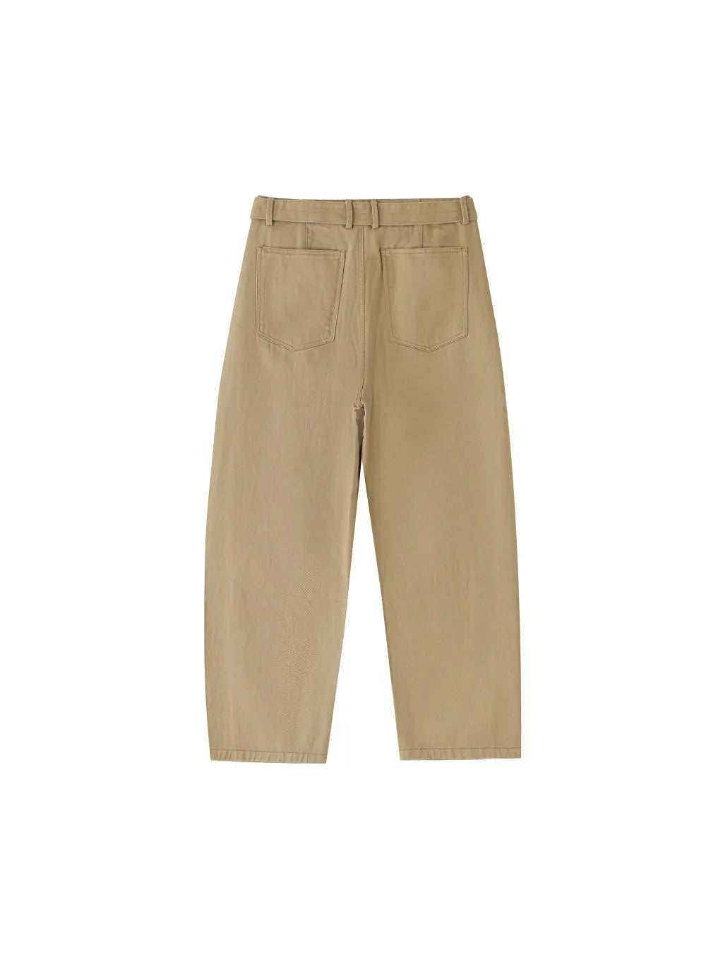 Twisted-Seam Belted Curved-Blade Pants: The Epitome of Understated Luxury