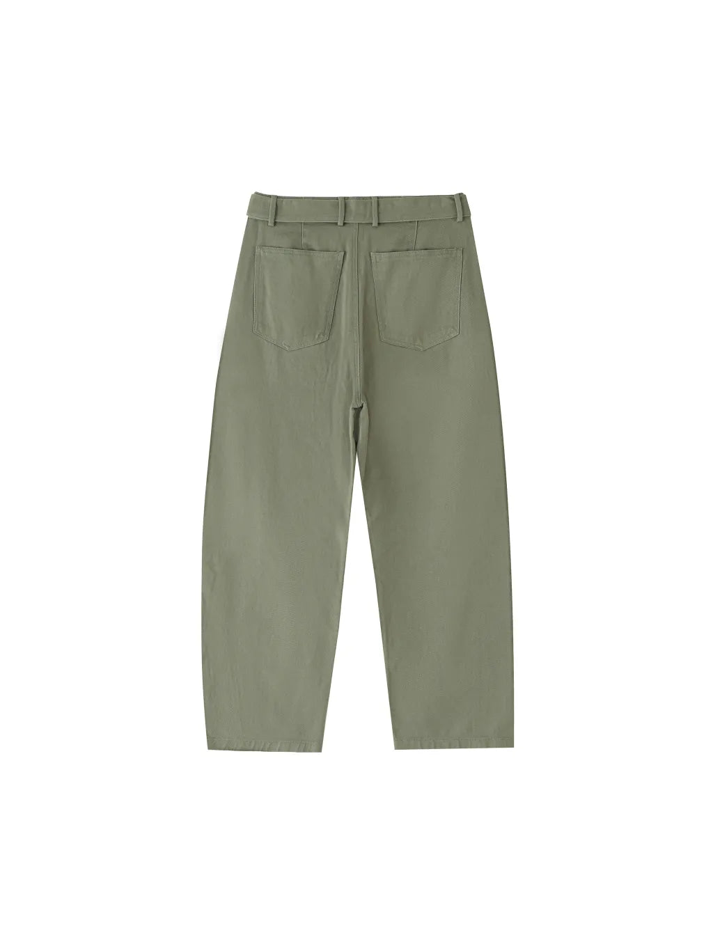 Twisted-Seam Belted Curved-Blade Pants: The Epitome of Understated Luxury