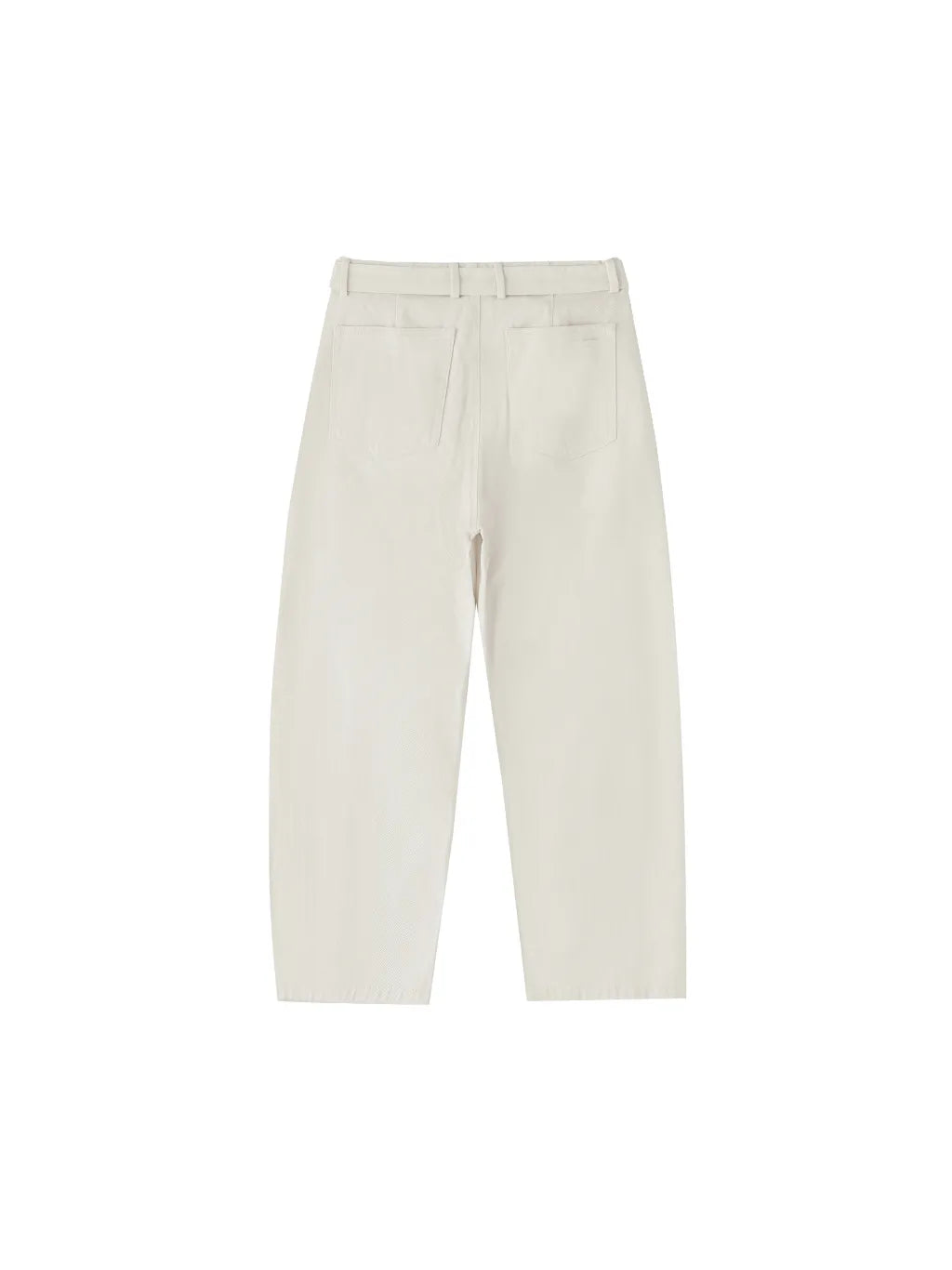 Twisted-Seam Belted Curved-Blade Pants: The Epitome of Understated Luxury