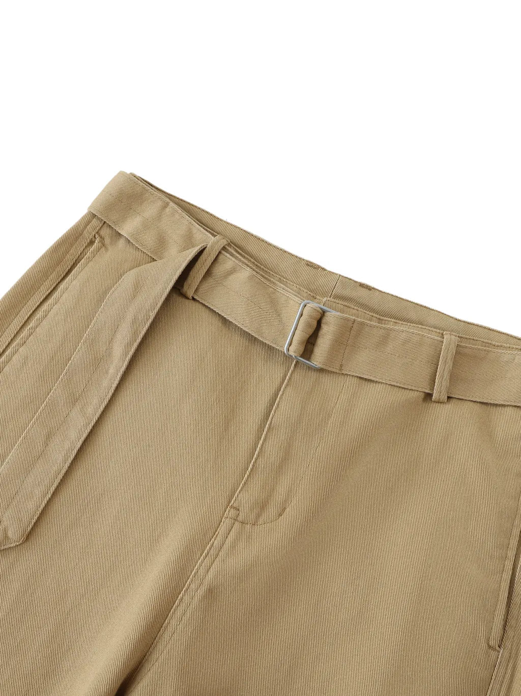Twisted-Seam Belted Curved-Blade Pants: The Epitome of Understated Luxury